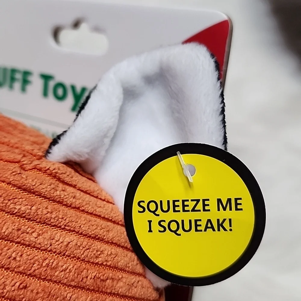 Tuff Toys Christmas Plush Fox Dog Toy with Squeaker - New with Tags